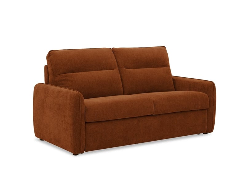  Canapé convertible express 3 places matelas 15 cm en tissu texturé terracotta adilio KF8509-2P-TERRA - Conforama D
