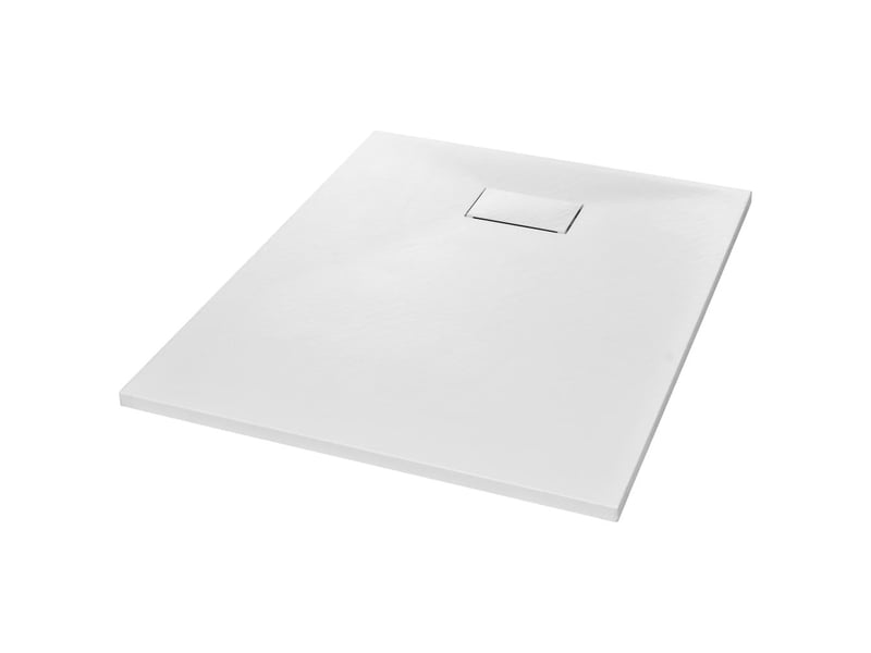  Bac de douche receveur de douche rectangulaire salle de bain maison intérieur trou de drain standard de 9 cm smc 100 x 80 cm blanc 02_0003445  - Conforama B