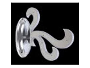 Applique murale fabrilamp fuego chrome led intégrée 9 w 630 lm 4000 k 23x12x26.5 cm