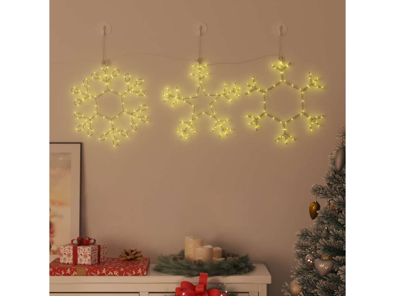  Flocon de neige de noël 252 led blanc chaud 44,5 x 38 cm pvc  - Conforama C