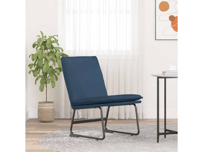  Chaise longue bleu 52x75x76 cm tissu cf28536  - Conforama B