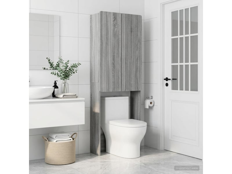 Armoire de toilette, meuble de toilette zwolle sonoma gris 66x25.5x190 cm - Conforama B