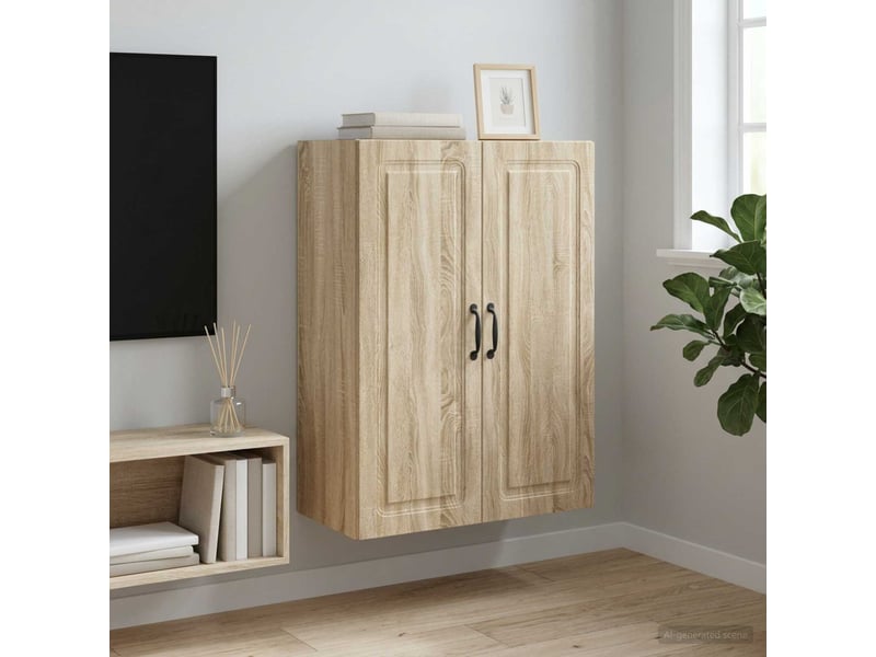  Armoire murale salon 66x34,5x90cm bois d'ingénierie chêne sonoma shl7850  - Conforama B