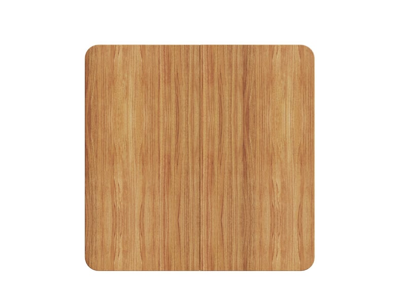  Table de cuisine 80 x 80 cm rangement intégré bandes en relief verticales aspect bois brun foncé style moderne  - Conforama D