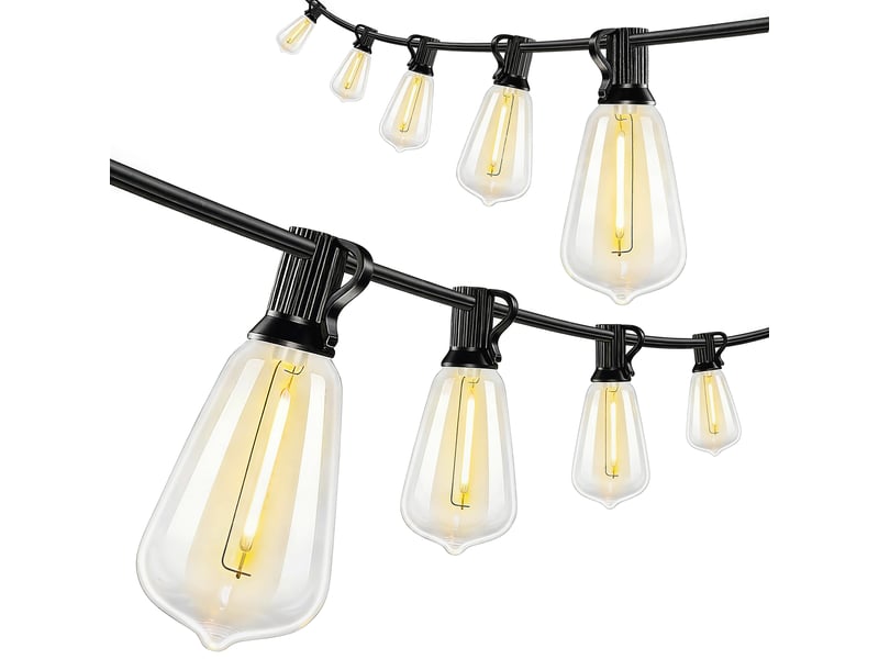  Guirlande lumineuse rideau de 50 led, 18 m de longueur, étanche aux projections d'eau (ip44), pour la décoration intérieure et extérieure  - Conforama A