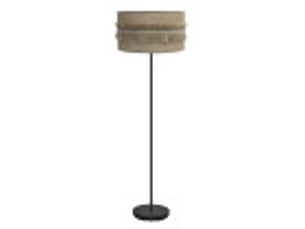 Fabrilamp kala lampadaire textile sac naturel et noir, 1 x e27, h 164 cm, ø 40 cm