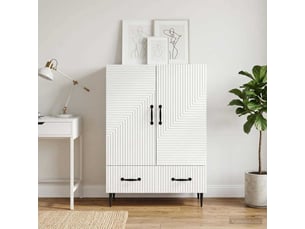 Buffet - bahut - meuble de rangement blanc 66 x 34,5 x 95 cm bois d'ingénierie