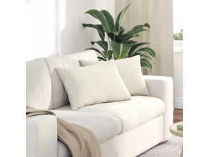 Lot de 2 coussins de canapé, coussins décoratifs crème 60 x 40 cm cf59049