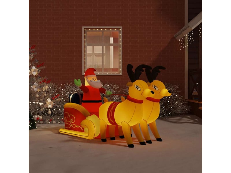  Décoration gonflable de père noël et renne à led 130 cm  - Conforama B
