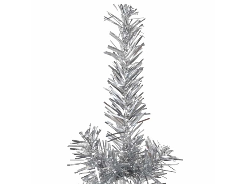  Demi sapin de noël, arbre de noël artificiel mince avec support argenté 240 cm  - Conforama E