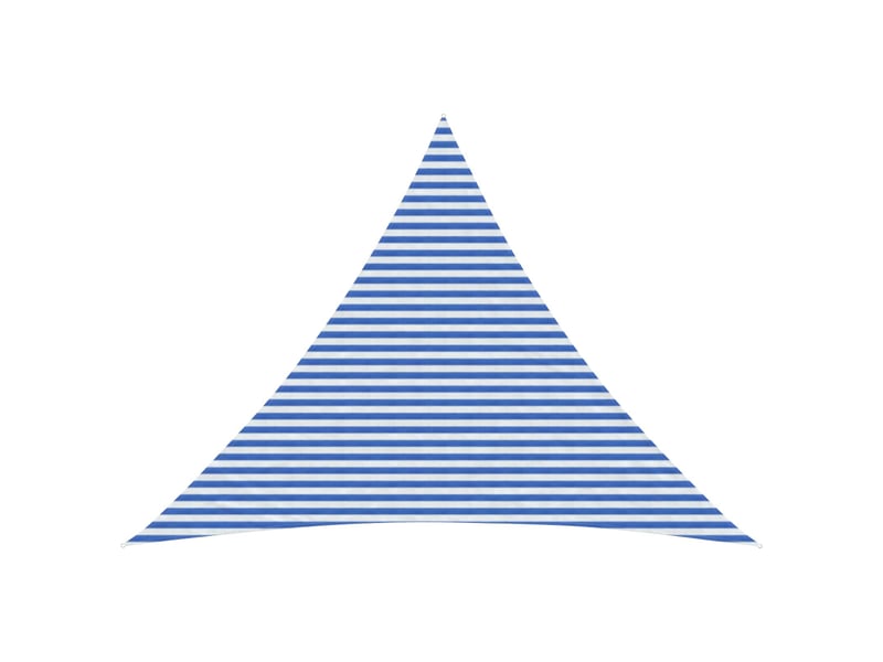 Voile d'ombre - voile d'ombrage - voile parasol 5 x 5 x 6 m hdpe triangulaire bleu et blanc - Conforama B