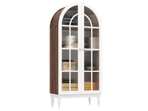 Vitrine coloris bicolore 3 étagère(s) <strong>MIVRAY </strong> <strong></strong> - 76 cmx165 cm