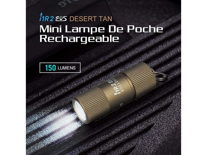  Eos mini lampe torche led rechargeable 150 lumens seulement 13g avec micro usb câble, desert tan [classe énergétique b]  - Conforama C