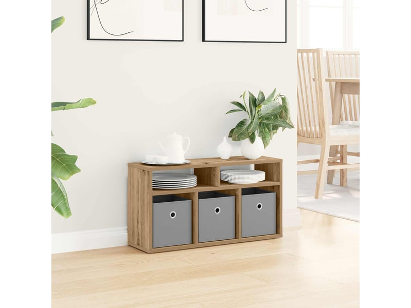  Meuble tv - basboard 72 x 22,5 x 38 cm chêne artisanal  - Conforama D