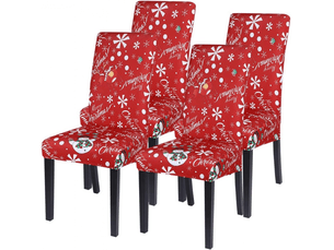 Ensemble de housses de chaises élastiques de noël, convenant aux restaurants, mariages, hôtels, fêtes, banquets, rouge