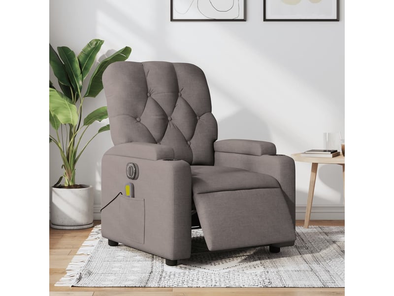  Fauteuil de massage inclinable électrique, fauteuil relax taupe tissu shl95206  - Conforama B