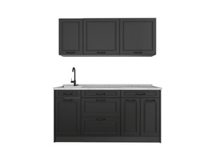Vicco cuisine, anthracite campagneanthracite, 160cm sans plan de travail