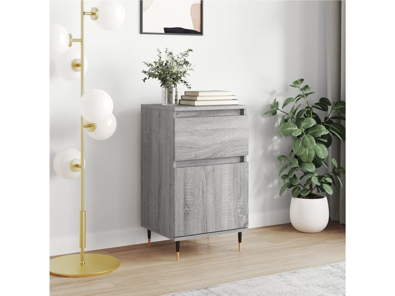  Buffet - bahut - meuble de rangement sonoma gris 40x35x70 cm bois d'ingénierie  - Conforama B
