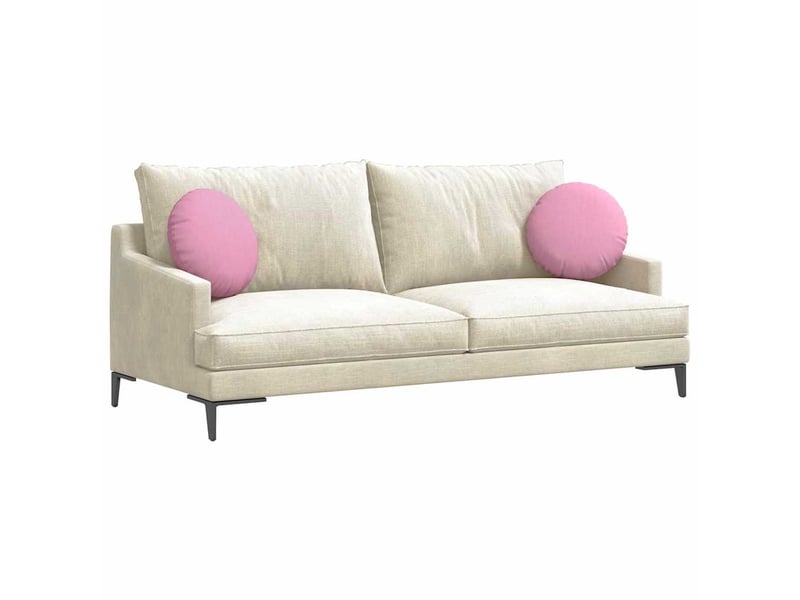  Lot de 2 coussins de siège, coussins décoratifs tissu rose ø40 x 13 cm cf59854  - Conforama C