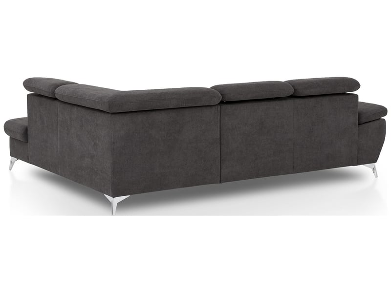 Canapé d'angle gauche convertible 4 places en tissu ALLY 2 coloris gris - Conforama E