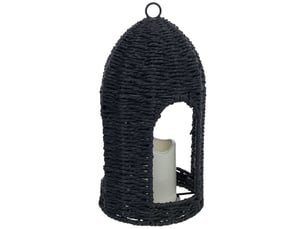 Lanterne en papier noir avec bougie led d16,5x3032,5 h cm