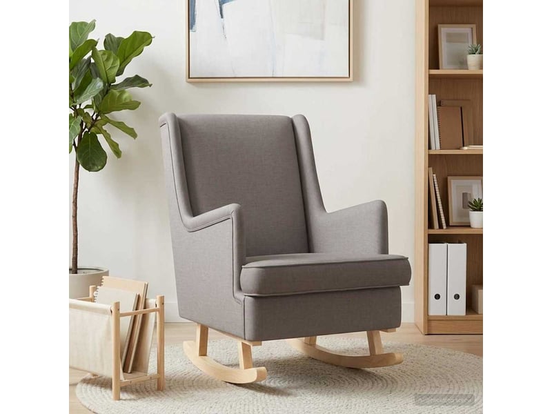  Vidaxl chaise à bascule taupe 62 x 80 x 85 cm tissu  - Conforama B