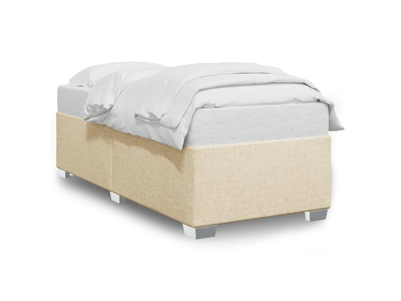  Lit simple- lit adulte -  cadre de lit sans matelas crème 90x200 cm tissu  - Conforama A