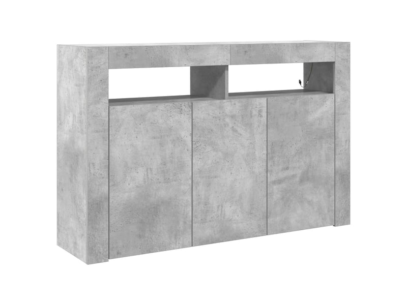  Buffet - bahut - meuble de rangement gris béton 116 x 30 x 75 cm bois d'ingénierie  - Conforama A