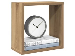 Lot de 6 étagères cube murales, armoires de rangement chêne artisanal bois d'ingénierie cf42750