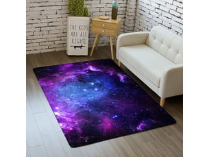 Tapis galaxie 3d 100x150 cm – ciel étoilé pour chambre enfant ou ado, lavable, antidérapant, décor spatial