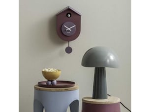 Horloge murale en abs grato cuckoo mauve foncé et lavande