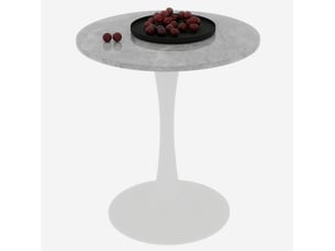 Table basse rond(e) coloris bicolore MEUBLIV  - 70 cmx70 cm