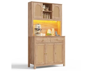 Buffet 5 porte(s)  2 tiroir(s) EVRYAE   - 100 cm coloris naturel 