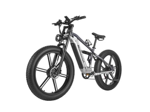Vélo électrique 26 nathaniel syr09, 2000w double moteur, fat bike, argent
