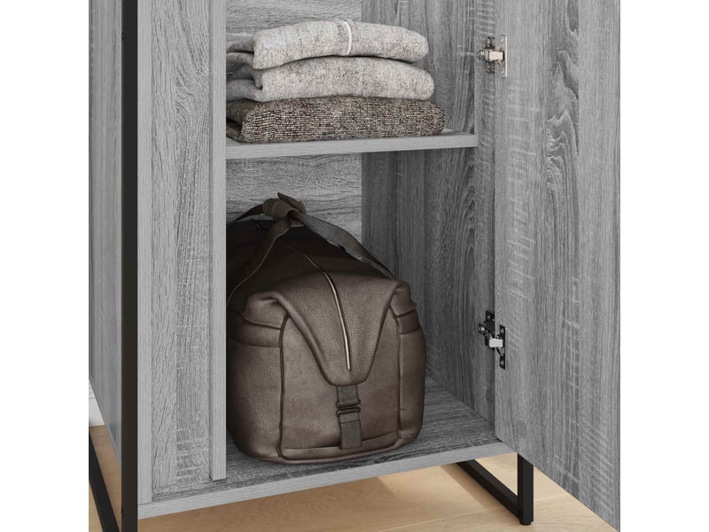  Garde-robe chambre, armoire de rangement gris sonoma 50x50x200 cm bois d'ingénierie  - Conforama C