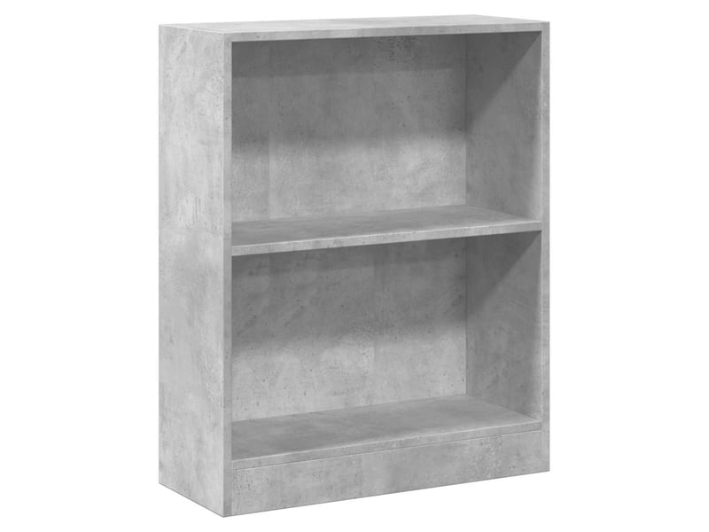  Bibliothèque, meuble de rangement salon gris béton 60x24x76 cm bois d'ingénierie  - Conforama A