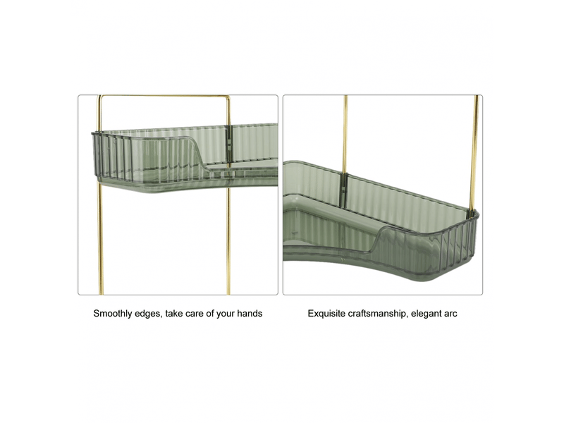  Étagère d'angle de salle de bain à 2 niveaux, gain de place, montage facile, étagère d'angle en métal pour cosmétiques  - Conforama D