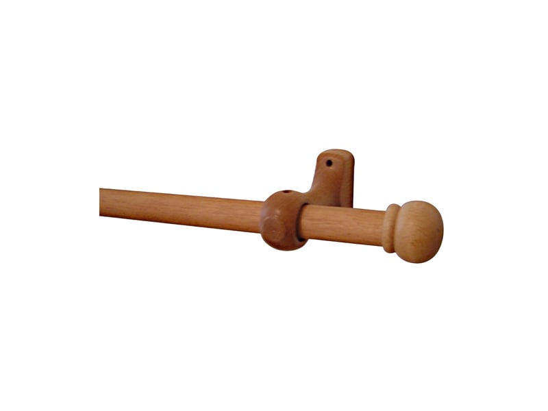  Kit tringle à rideaux en bois embouts anglais d20 mm 180 cm  - Conforama B