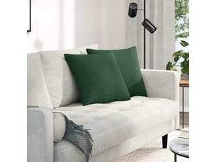 Lot de 2 coussins de canapé, coussins décoratifs vert foncé 45 x 45 cm cf59183