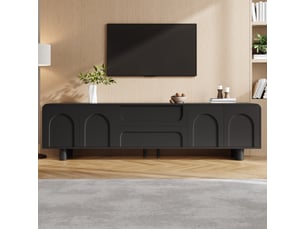 Meuble tv coloris noir 180 cm <strong>OXEZA</strong> <strong></strong>