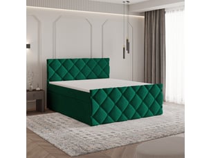 Lit avec rangement 140x200 cm <strong>MASSENO</strong>  <strong></strong> coloris vert