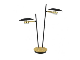 Lampe à poser fabrilamp ciudad del cabo led intégrée coloris noir doré 52 x 32 x 15 cm