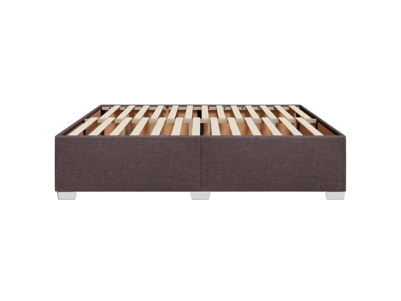  Lit double- lit adulte -  cadre de lit sans matelas marron foncé 200x200 cm tissu  - Conforama D