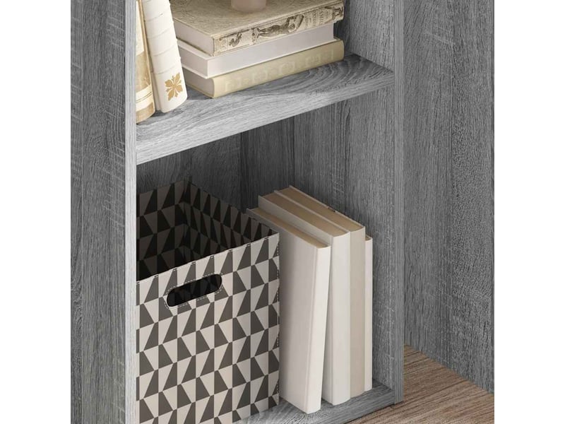  Bibliothèque, meuble de rangement salon sonoma gris 40x30x77 cm bois d'ingénierie  - Conforama C