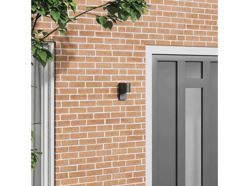 Applique murale extérieure noir 12x7x15 cm acier inoxydable shl42559 - Conforama B