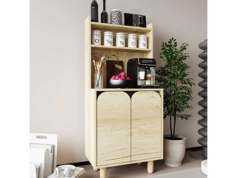  Buffet haut en aggloméré parma chêne  - Conforama C