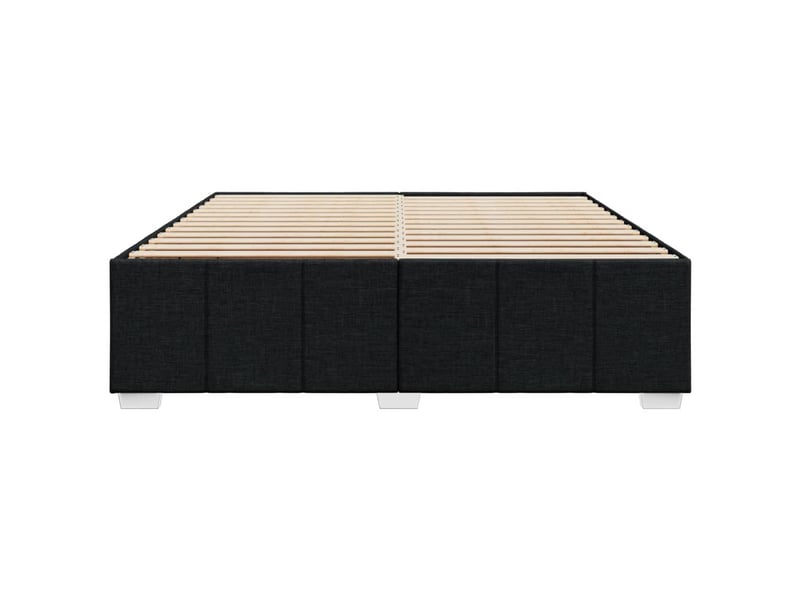 Lit double- lit adulte -  cadre de lit sans matelas noir 200x200 cm tissu  - Conforama C