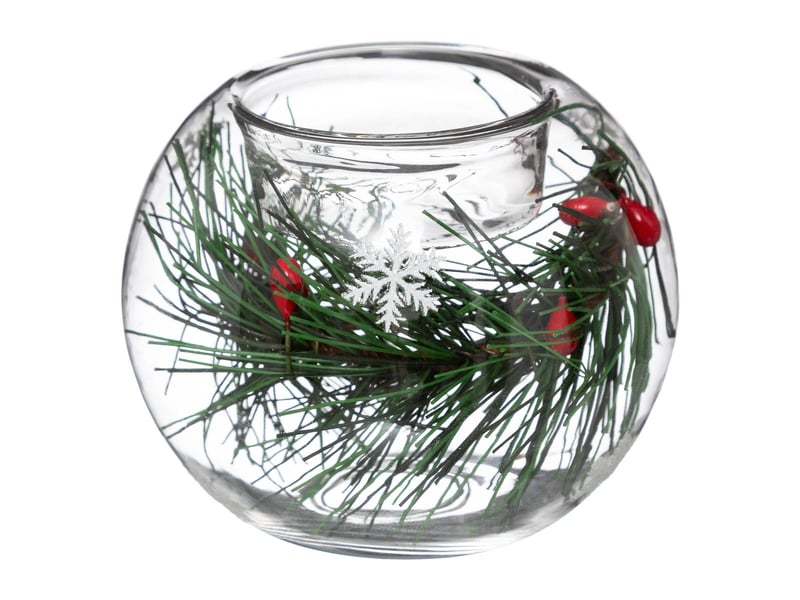 Photophore boule décoré verre  - Conforama D