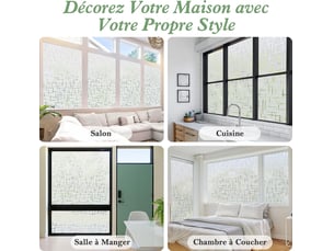 Film fenêtre statique dépoli pour vitre – protection et intimité, 45x200cm