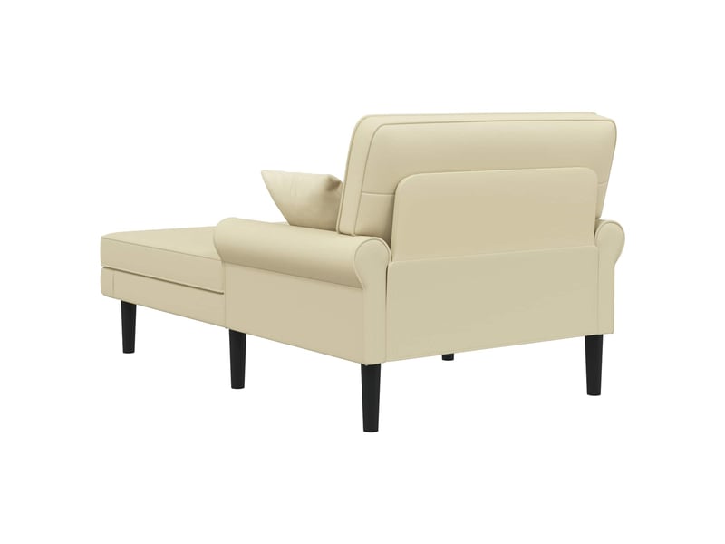  Vidaxl chaise longue crème simili cuir  - Conforama E